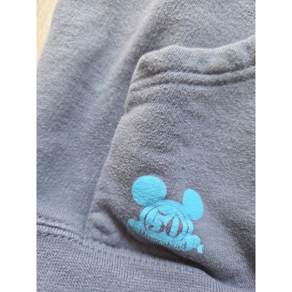 VTG Disneyland 50th Anniversary Resort Hoodie Blue Pullover Castle Adult L GUC - Picture 3 of 9